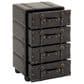 Maple and Jade 4-Drawer Room Chest with Buckle Strap and Stud Detail in Black, , large