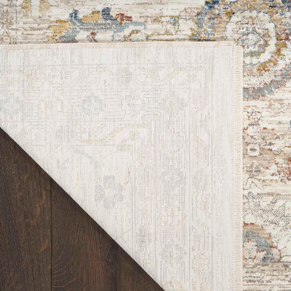 Nourison Antique Fusion ANF04 Ivory and Multicolor 3'11" x 5'10" Area Rug, , large