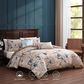 Bebejan Blue Blossom 5-Piece King Reversible Comforter Set in Cerulean Blue, Taupe and Dark Brown, , large