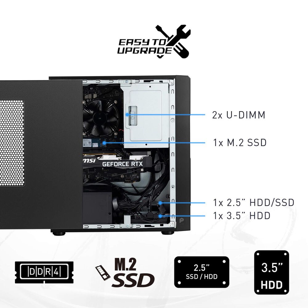 MSI Pro DP180 Business Desktop | Intel Core i7-13700F - 32GB RAM - NVIDIA GeForce RTX 4060 Graphics - 2TB SSD in Black, , large
