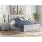 Ashley Makidern 2 Piece King Storage Bedroom Set with Four Drawers in Whitewash, , large