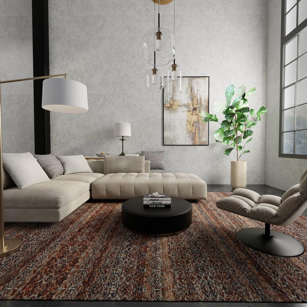 Feizy Dakota 3&#39;6&quot; x 5&#39;6&quot; Brown and Multicolor Area Rug, , large