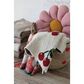 Creative Coop Little One Cotton Knit Baby Blanket with Cherries in Cream, Red and Green, , large