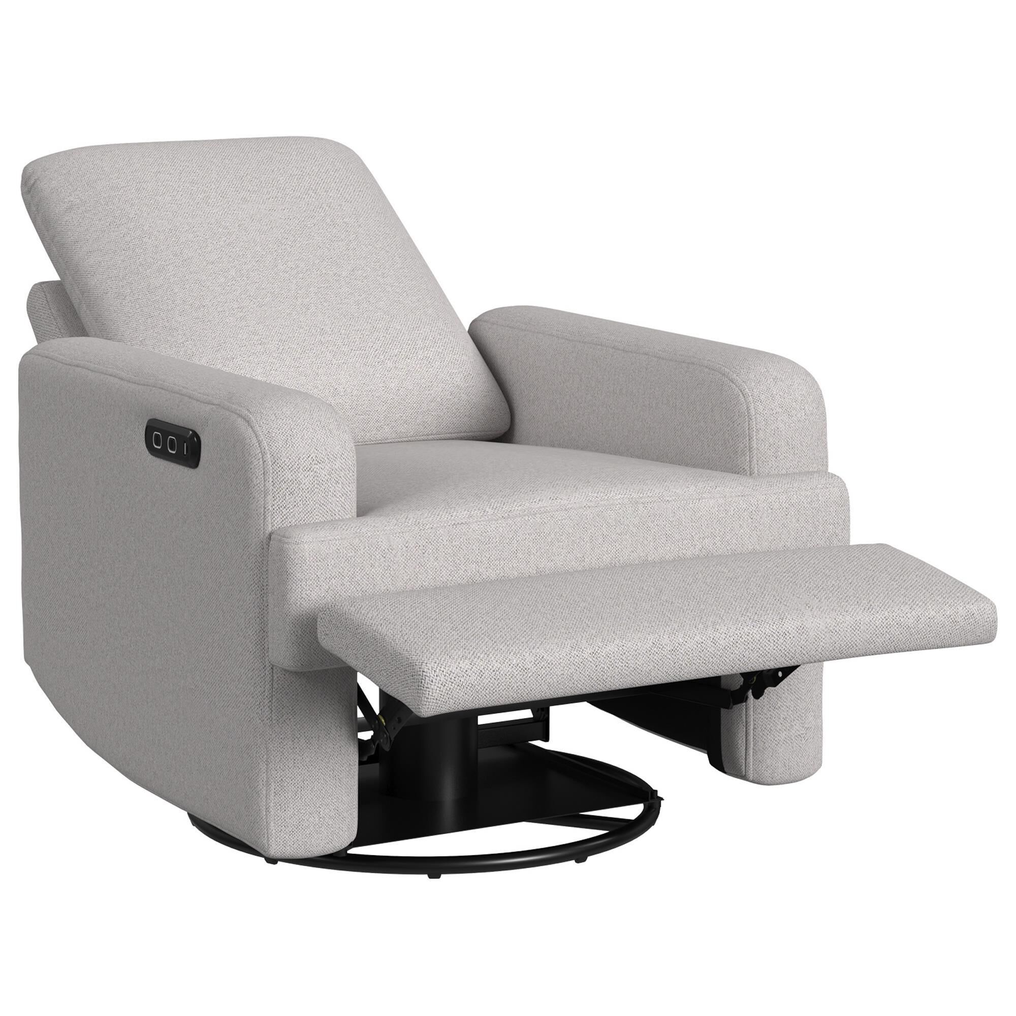 Eastern Shore Trey Power Nursery Glider Chair in Stormy Grey