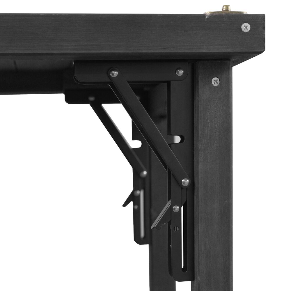 HOMLUX 78.3" Outdoor Kitchen Island with Foldable Grill Table in Black and Stainless Steel, , large
