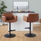Lumisource Stout Swivel Adjustable Barstool in Black, , large