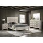 Crown Mark Lorraine 2 Drawer Nightstand in Antique White, , large