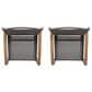 Hearth and Haven Glasgow Outdoor Dining Chair with Mesh Seat in Grey (Set of 2), , large