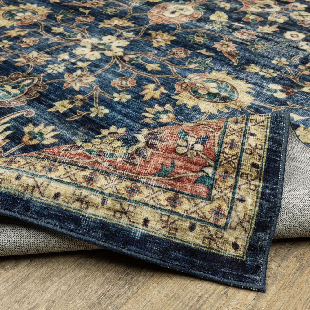 Oriental Weavers Sumter 2&#39; x 8&#39; Blue and Rust Runner, , large
