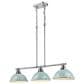 Golden Lighting Duncan 3-Light Pendant with Seafoam Shade in Chrome, , large