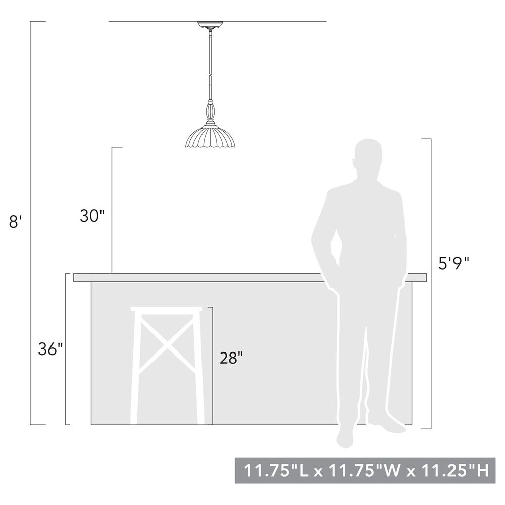 Golden Lighting Audra 1-Light Pendant in Matte Black, , large