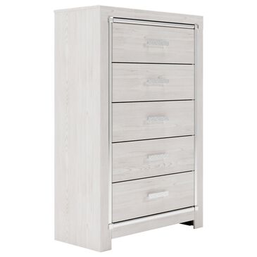 Signature Design by Ashley Altyra 5 Drawer Chest in White, , large