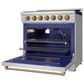 Thor Kitchen Gordon Ramsay 6 Cu. Ft. Professional Gas Range with Bronze Handle Kit in Stainless Steel, , large