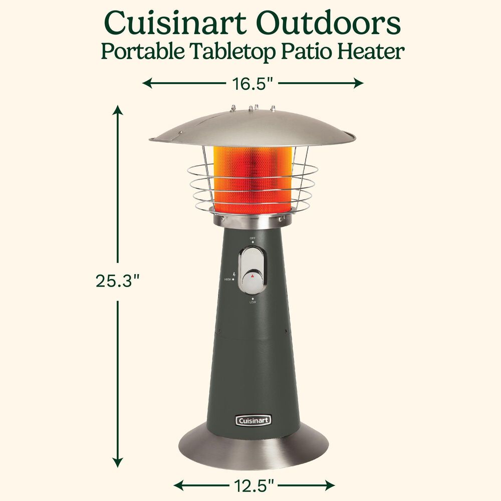 Cuisinart Portable Tabletop Patio Heater in Dark Gray, , large