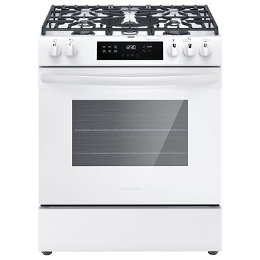 Frigidaire 30" Slide-In Front Control Gas Range with Quick Boil in White, , large