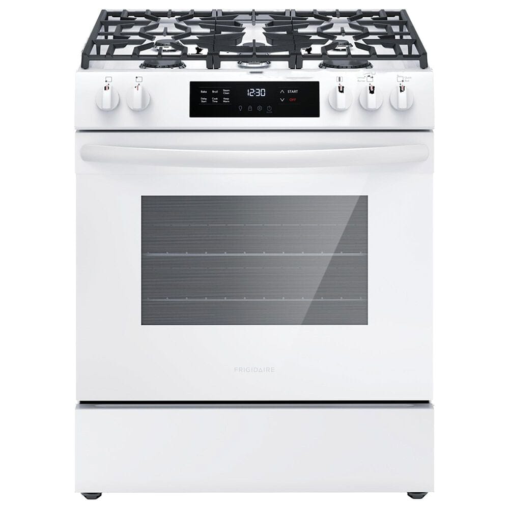 Frigidaire 30" Slide-In Front Control Gas Range with Quick Boil in White, , large