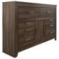 Ashley Juararo 6-Drawer Dresser in Dark Brown, , large