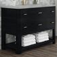 James Martin Vanities Lucian 48" Single Vanity in Carbon Oak with 3 cm Victorian Silver Quartz Top, , large