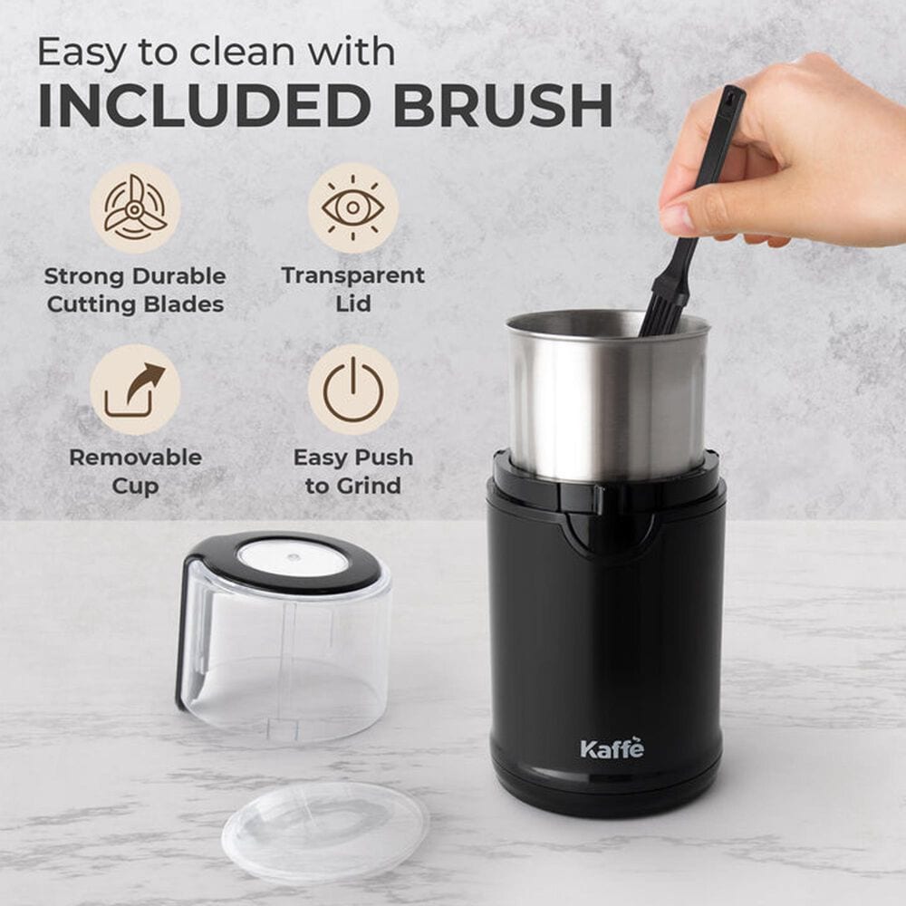 Complete Cuisine 4.5 Oz Electric Coffee Blade Grinder with Removable Cup in Black, , large