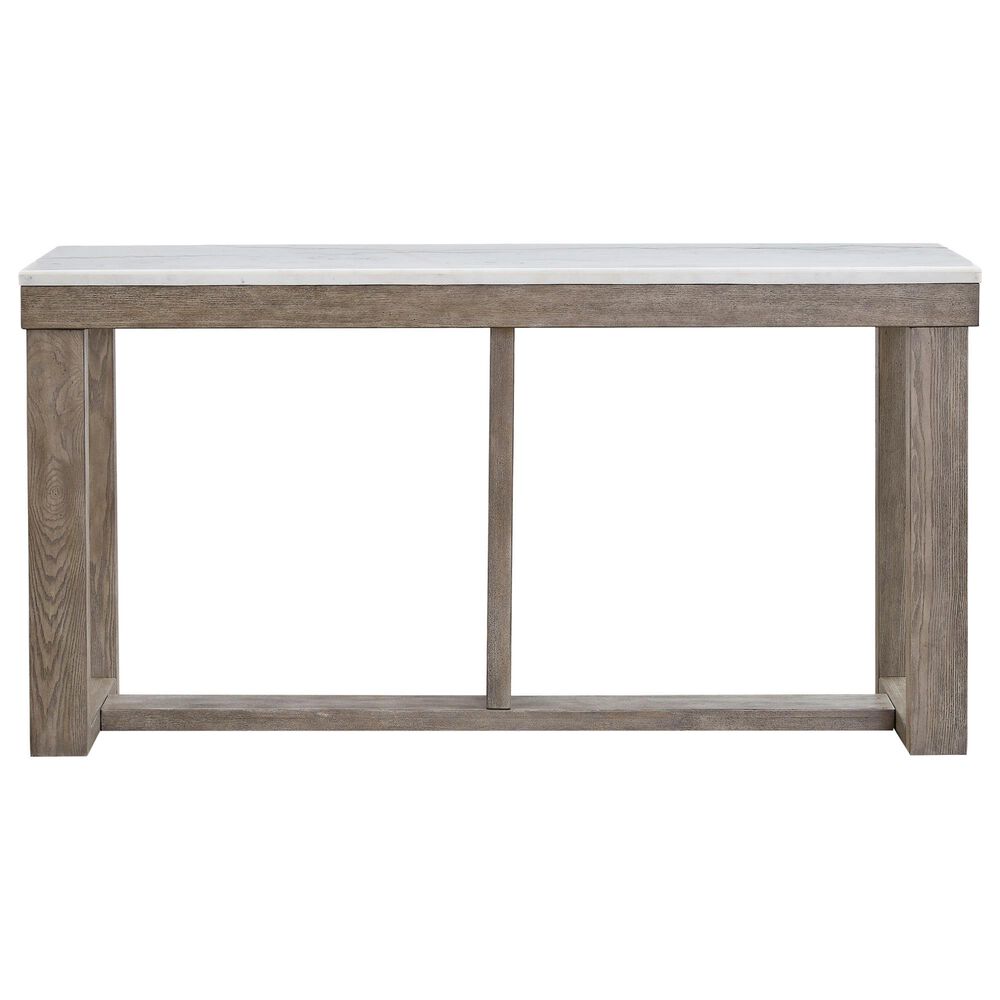 Ashley Loyaska Sofa Table in Grayish Brown and Ivory, , large