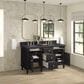 James Martin Vanities Lorelai 60" Double Vanity in Black Onyx with 3 cm Charcoal Soapstone Quartz Top, , large