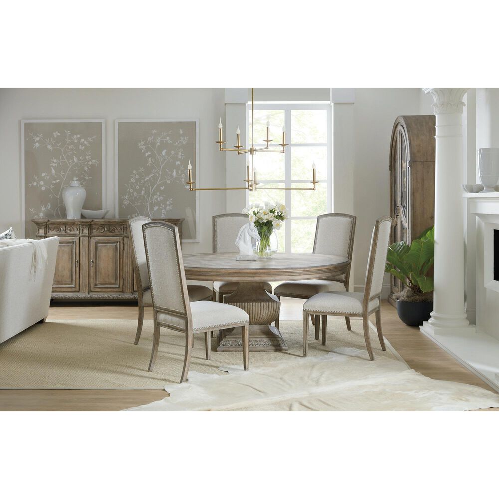 Hooker Furniture Castella Upholstered Side Chair in Mid-Tone Brown, , large