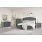 New Heritage Design Kailani King Upholstered Bed in Gray, , large
