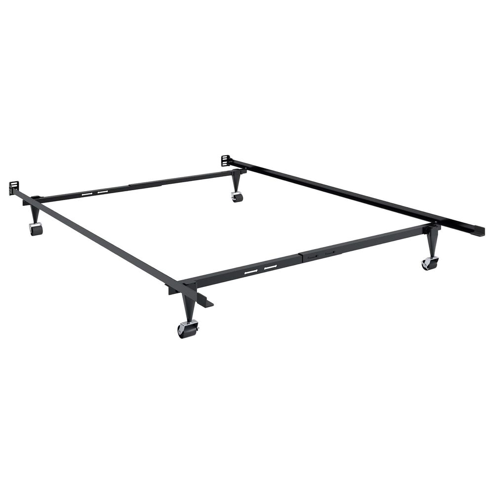 CorLiving Twin/Full Adjustable Bed Frame in Black, , large