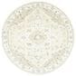 Safavieh Micro-Loop Oriental 7" Round Beige and Ivory Area Rug, , large