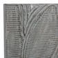 Maple and Jade 48" x 16" Wooden Leaf Intricately Carved Wall Decor in Distressed Gray (Set of 2), , large