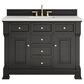 James Martin Vanities Brookfield 48" Single Bathroom Vanity in Black Onyx with 3 cm Lime Delight Quartz Top and Rectangular Sink, , large