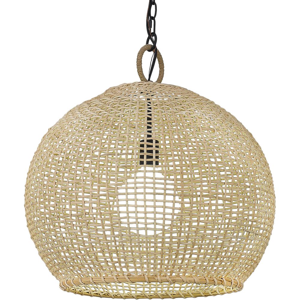 Golden Lighting Reed Large Pendant in Matte Black, , large