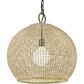 Golden Lighting Reed Large Pendant in Matte Black, , large