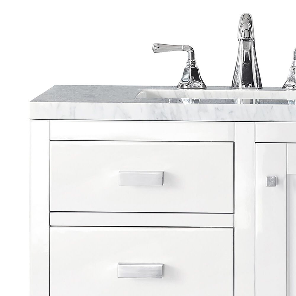 James Martin Addison 30&quot; Single Bathroom Vanity in Glossy White with 3 cm Arctic Fall Solid Surface Top and Rectangular Sink, , large