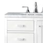 James Martin Addison 30" Single Bathroom Vanity in Glossy White with 3 cm Arctic Fall Solid Surface Top and Rectangular Sink, , large