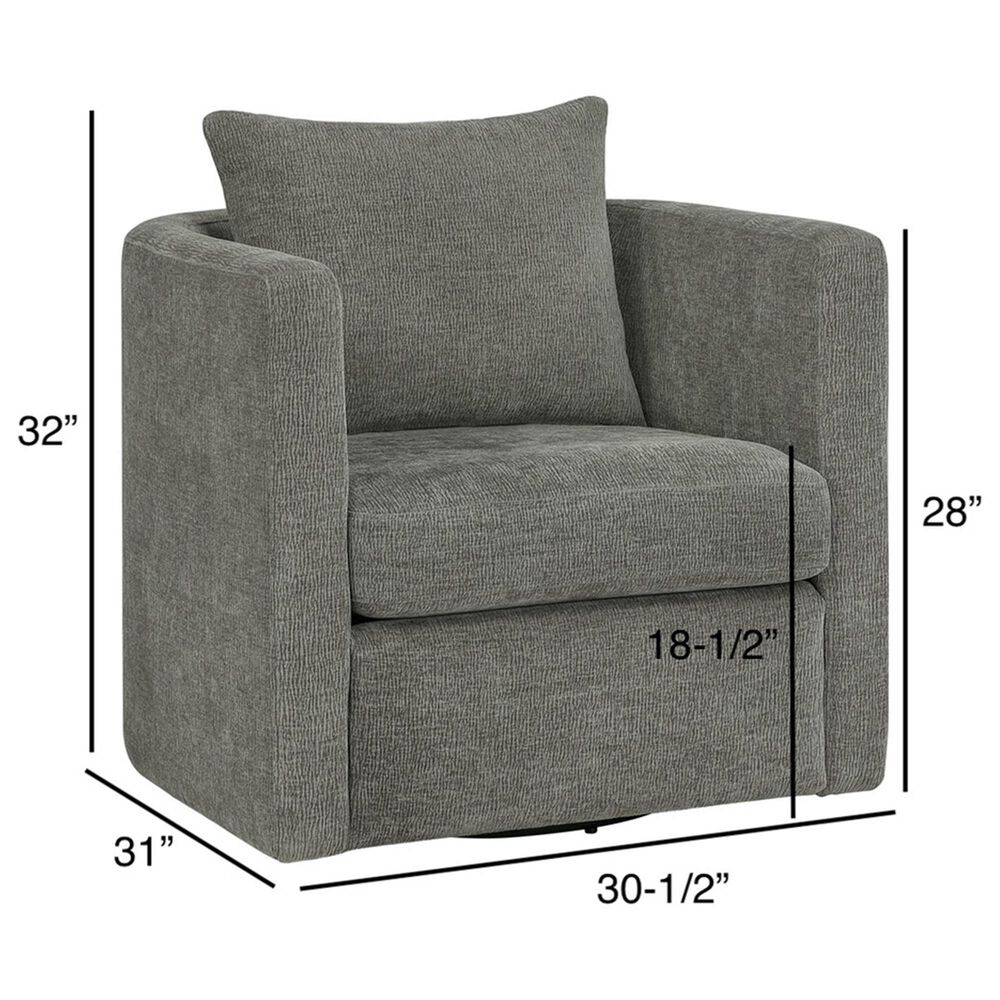 Hearth and Haven Sutton Swivel Chair in Gray, , large