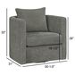 Hearth and Haven Sutton Swivel Chair in Gray, , large