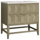James Martin Vanities Emmeline 36" Single Bathroom Vanity in Pebble Oak with 3 cm Eternal Jasmine Pearl Quartz Top and Rectangular Sink, , large