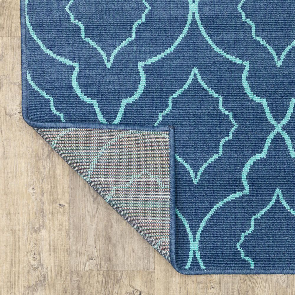 Oriental Weavers Meridian 7541B 2&#39;3&quot; x 7&#39;6&quot; Navy Runner, , large