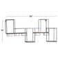Maple and Jade 7-Bottle Display Wall Wine Rack in Matte Black and Brown, , large