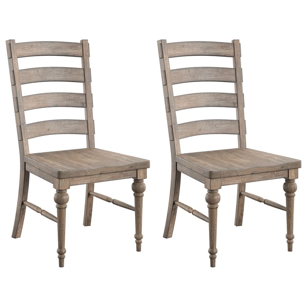 Emerald Home Furnishings Interlude Side Chair with Ladder Back in Sandstone Buff (Set of 2), , large