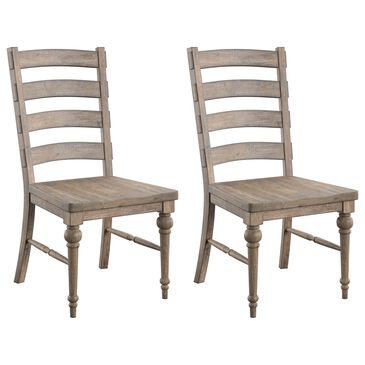 Emerald Home Furnishings Interlude Side Chair with Ladder Back in Sandstone Buff (Set of 2), , large