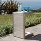 Hearth and Haven Cape Coral C-Shaped Patio Side Table in Silver, , large