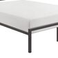 Hearth and Haven Full Platform Bed with Faux Cane Panel Headboard in Dark Bronze, , large