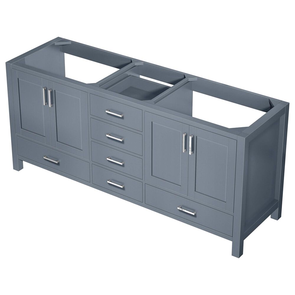 Lexora Home Jacques 72" Double Bathroom Vanity Cabinet Only in Dark Grey, , large