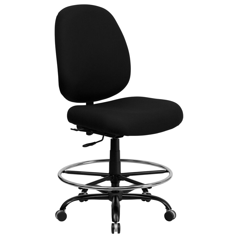 Flash Furniture HERCULES Big & Tall Drafting Chair in Black, , large