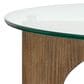 Nicolette Home Lainey Console Sofa Table in Almond and Clear, , large