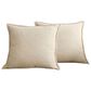 BCP Home 20" x 20" Faux Linen Throw Pillow in Fog (Set of 2), , large