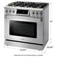 Thor Kitchen 36" Professional Gas Range with Storage Drawer in Stainless Steel, , large
