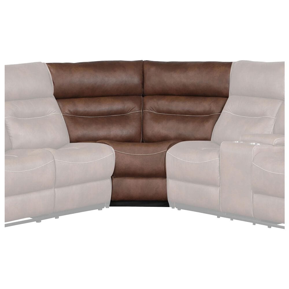 Steve Silver Rudger 3-Piece Manual Reclining Sectional in Chestnut, , large